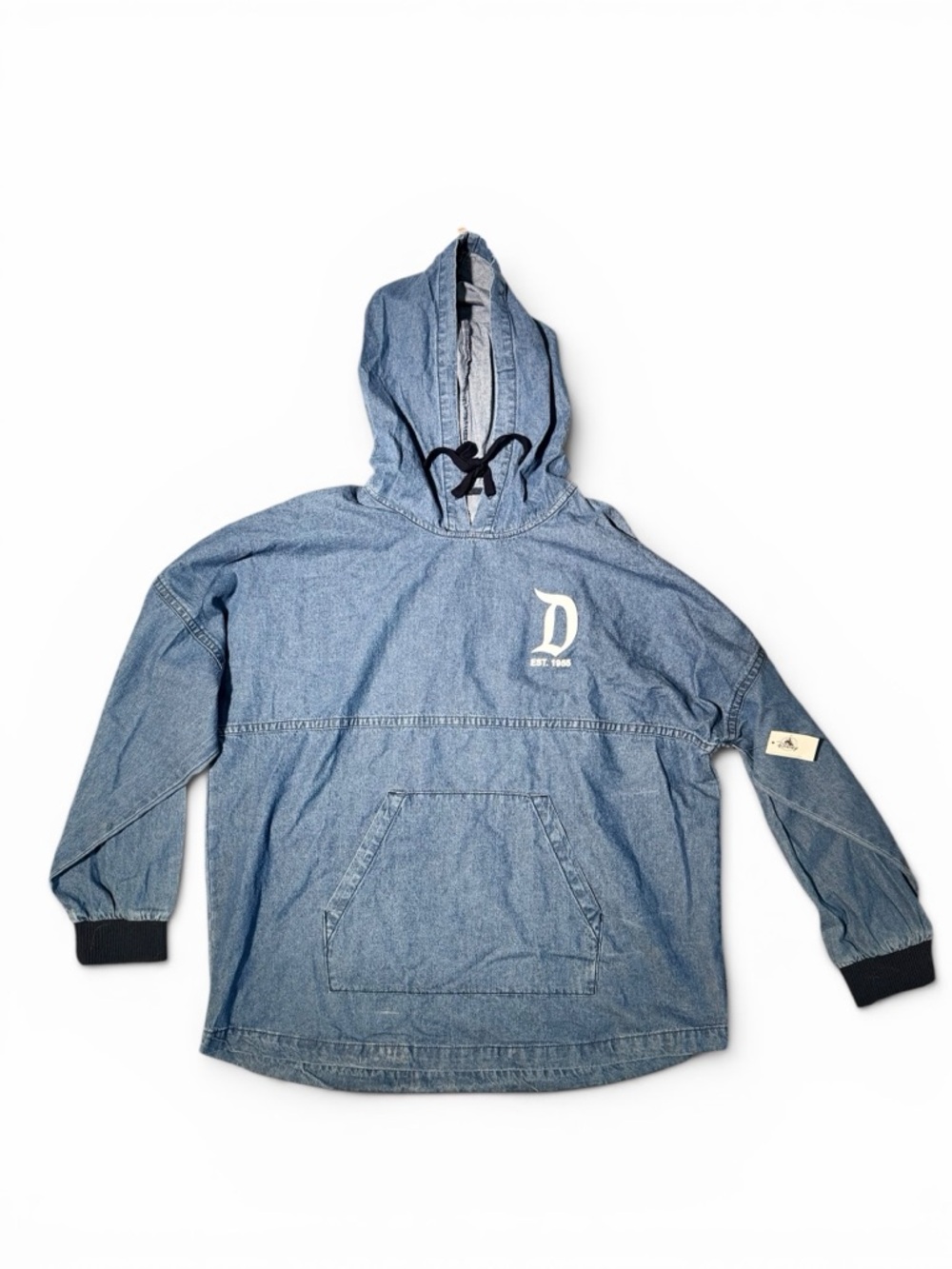 Disney Denim-Effect Hooded Pullover in Blue